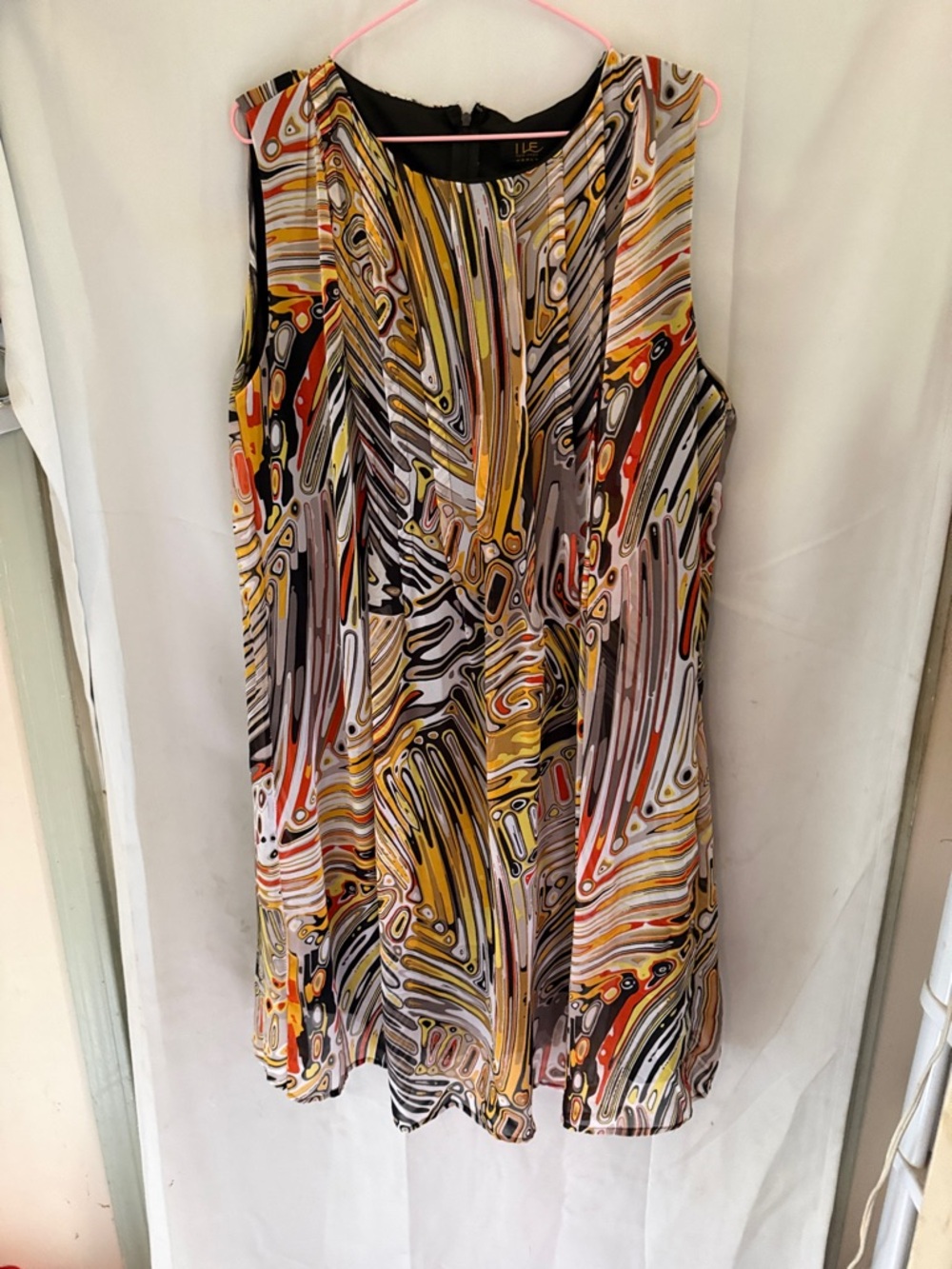 LEE Multicolor Abstract Print Mini Dress - Yellow/Black